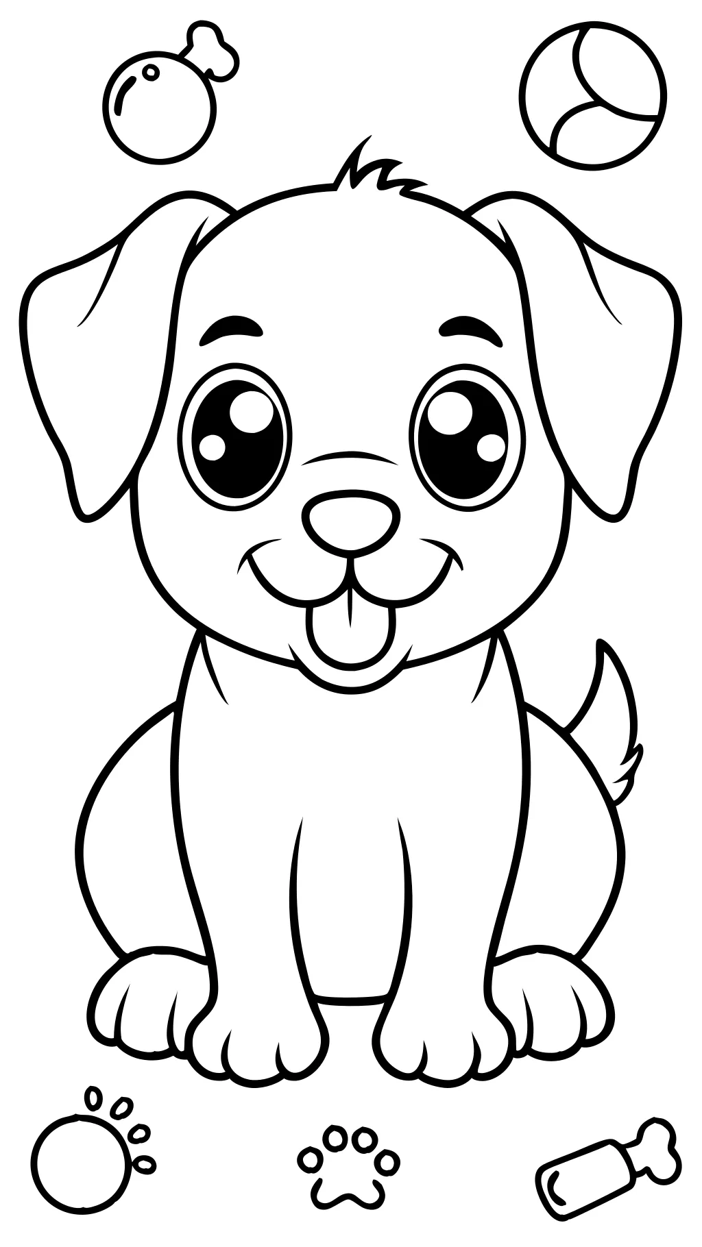 coloriages chiot mignon